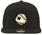 Black Baseball 7 Panel Hat