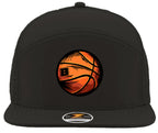 Youth Black Basketball 7 Panel Hat