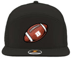 Black Football 7 Panel Hat