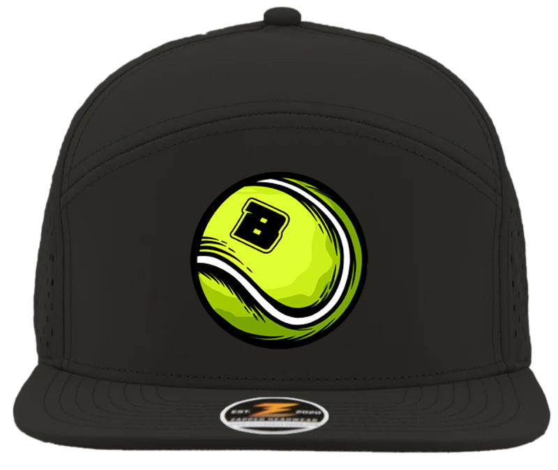 Black Tennis Ball 7 Panel Hat Main image