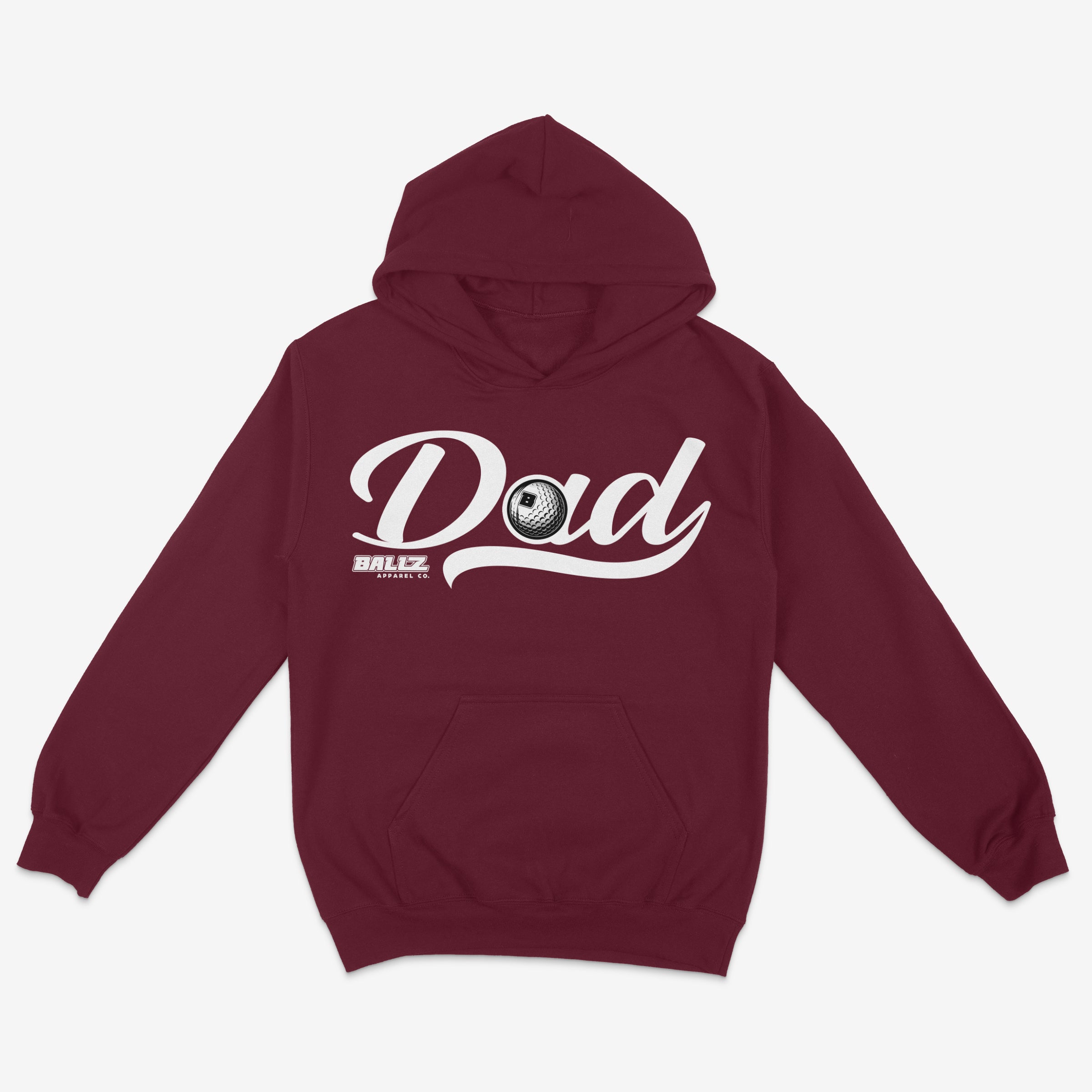 Golf DAD Hoodie Burgundy