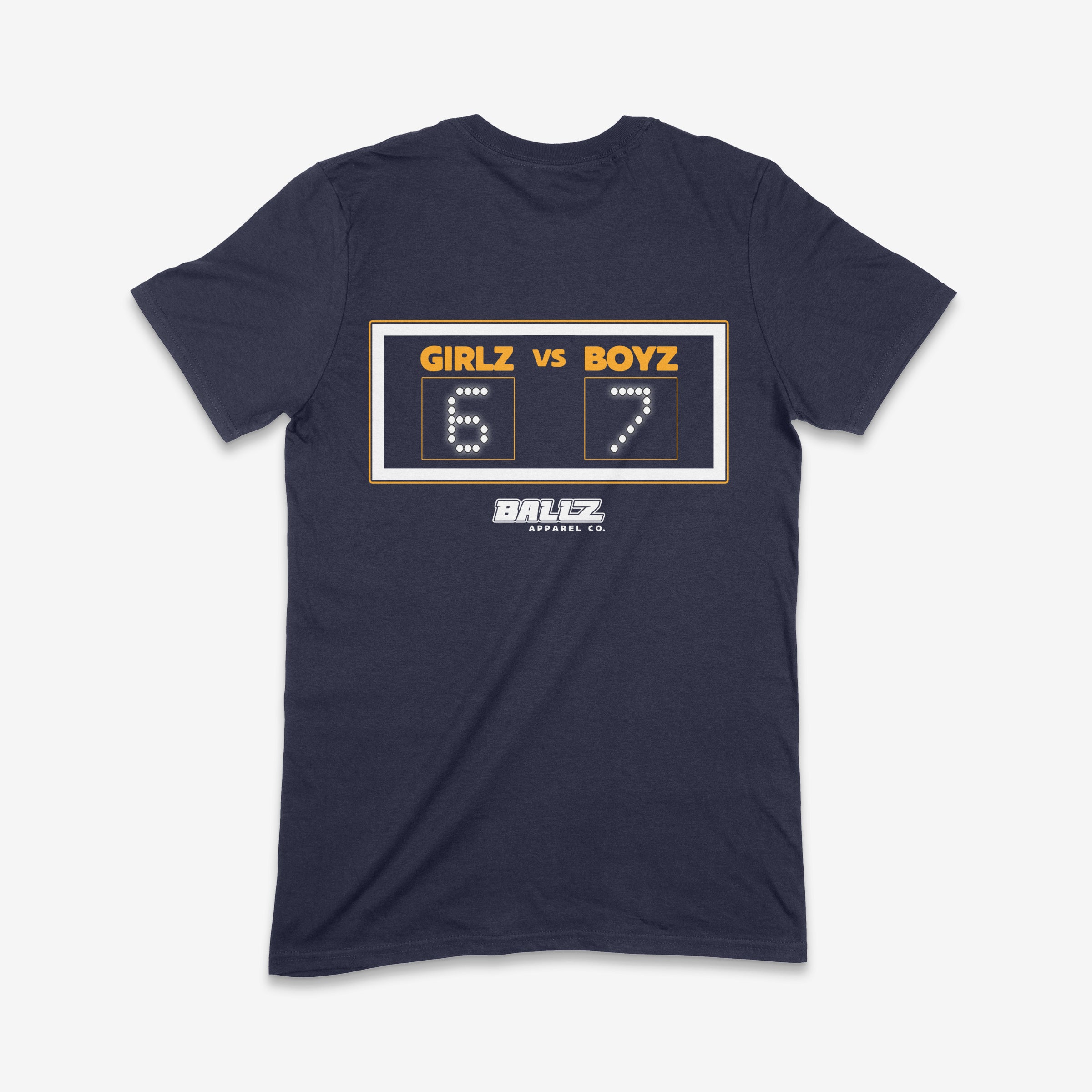 Girls 6 Boys 7 Youth T-Shirt (Navy Blue)