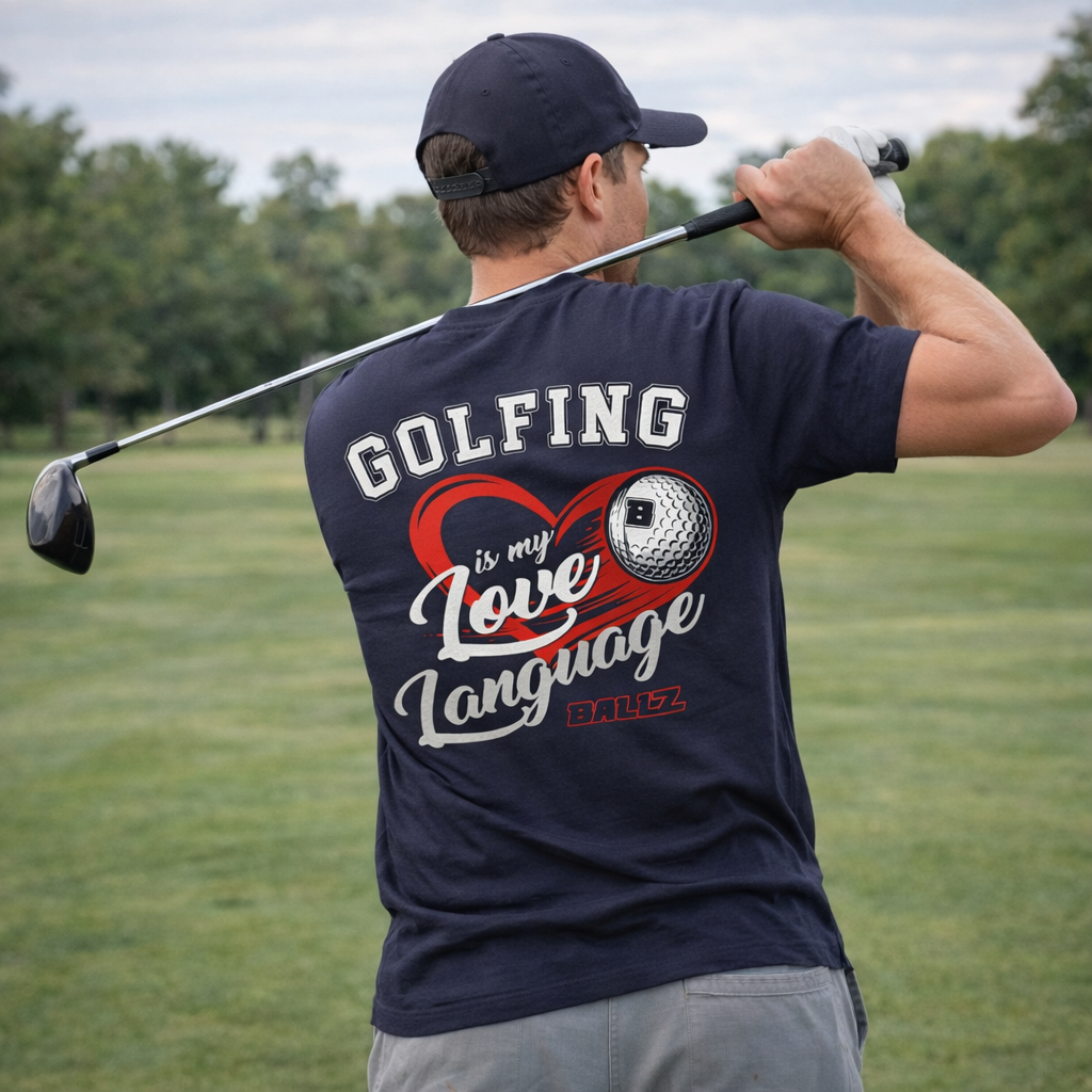 Youth - Golfing is My Love Language T-Shirt (Black) Secondary image