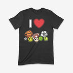 I Love Sports Adult T-Shirt
