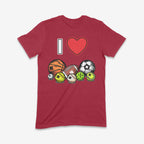 I Love Sports Adult T-Shirt