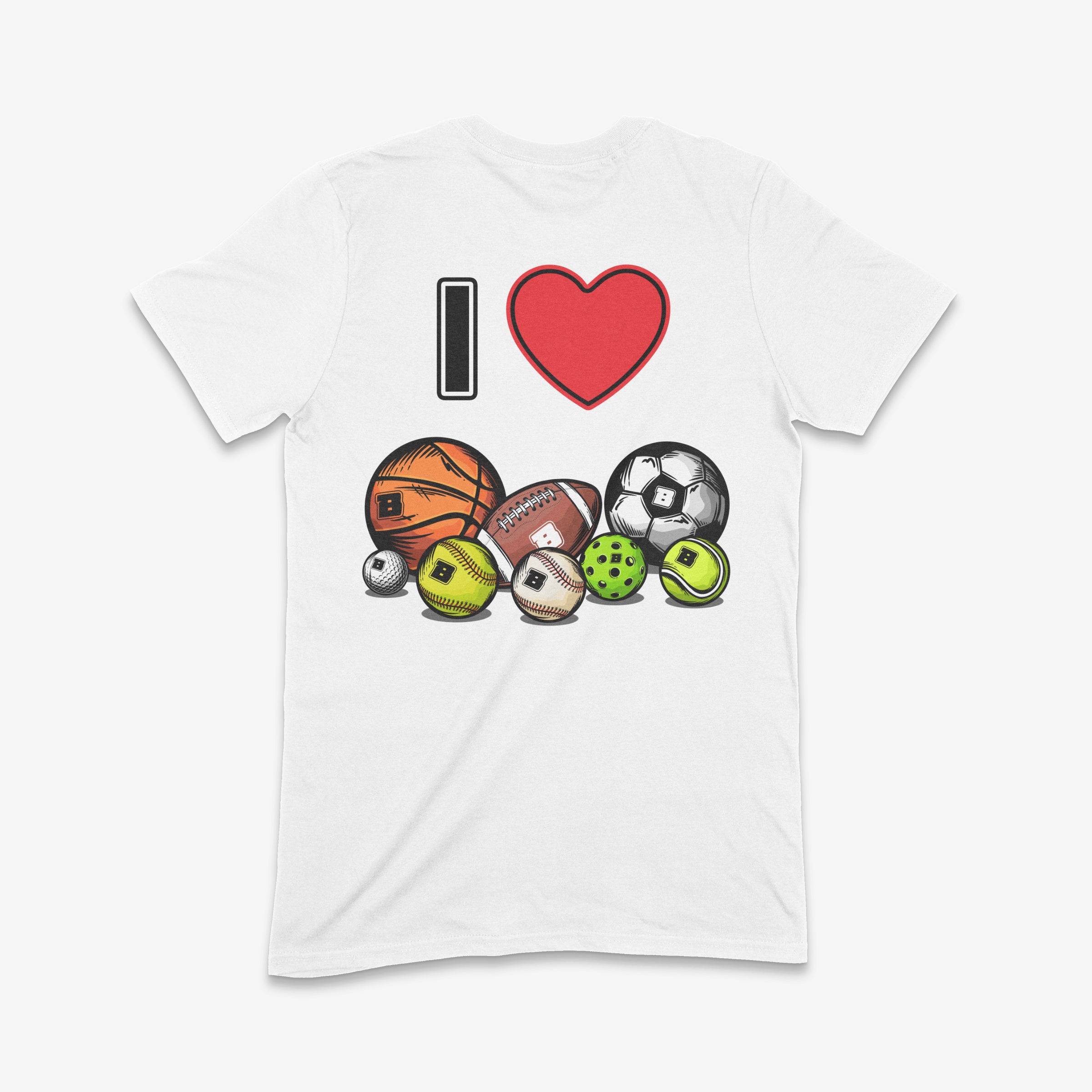 I Love Sports Adult T-Shirt