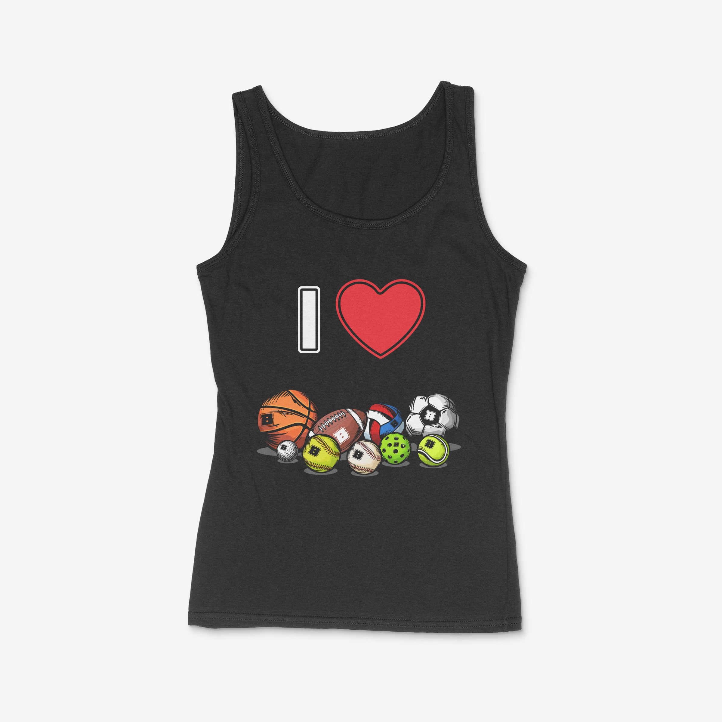 I Love Sports Ladies Tank Top – Matching Family Tees for Game Day Secondary image
