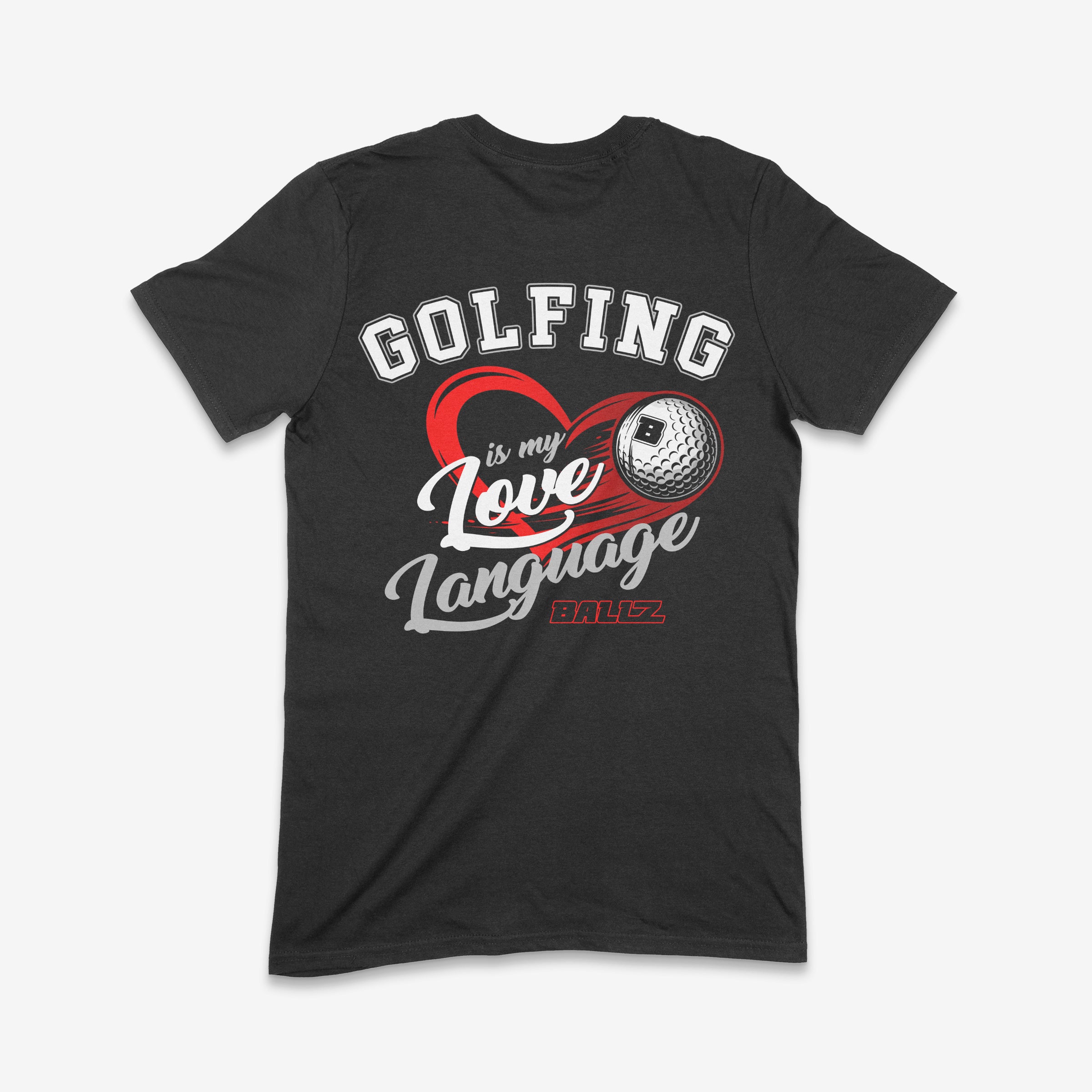 Golfing is My Love Language T-Shirt (Black)