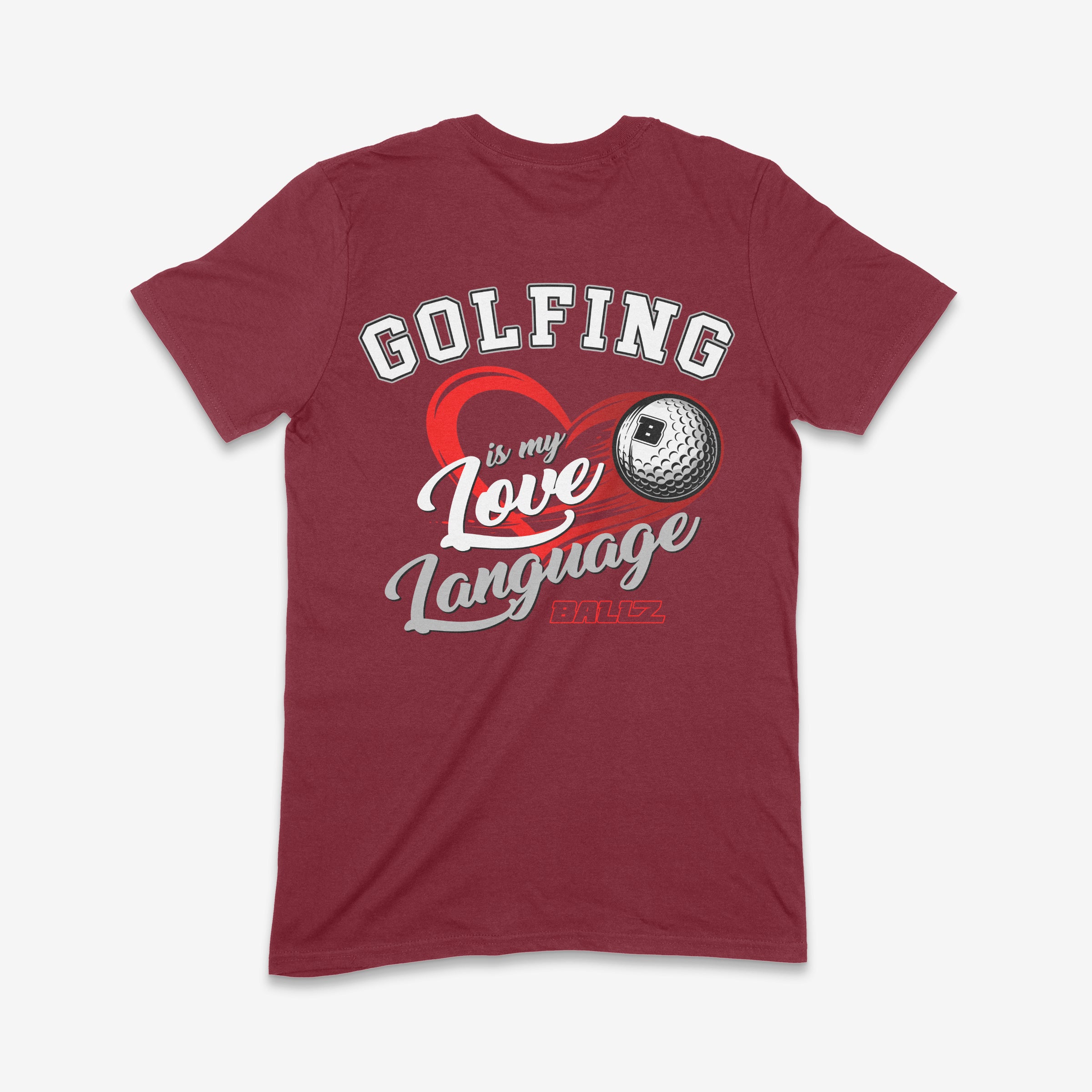 Youth - Golfing is My Love Language T-Shirt (Burgundy) Main image