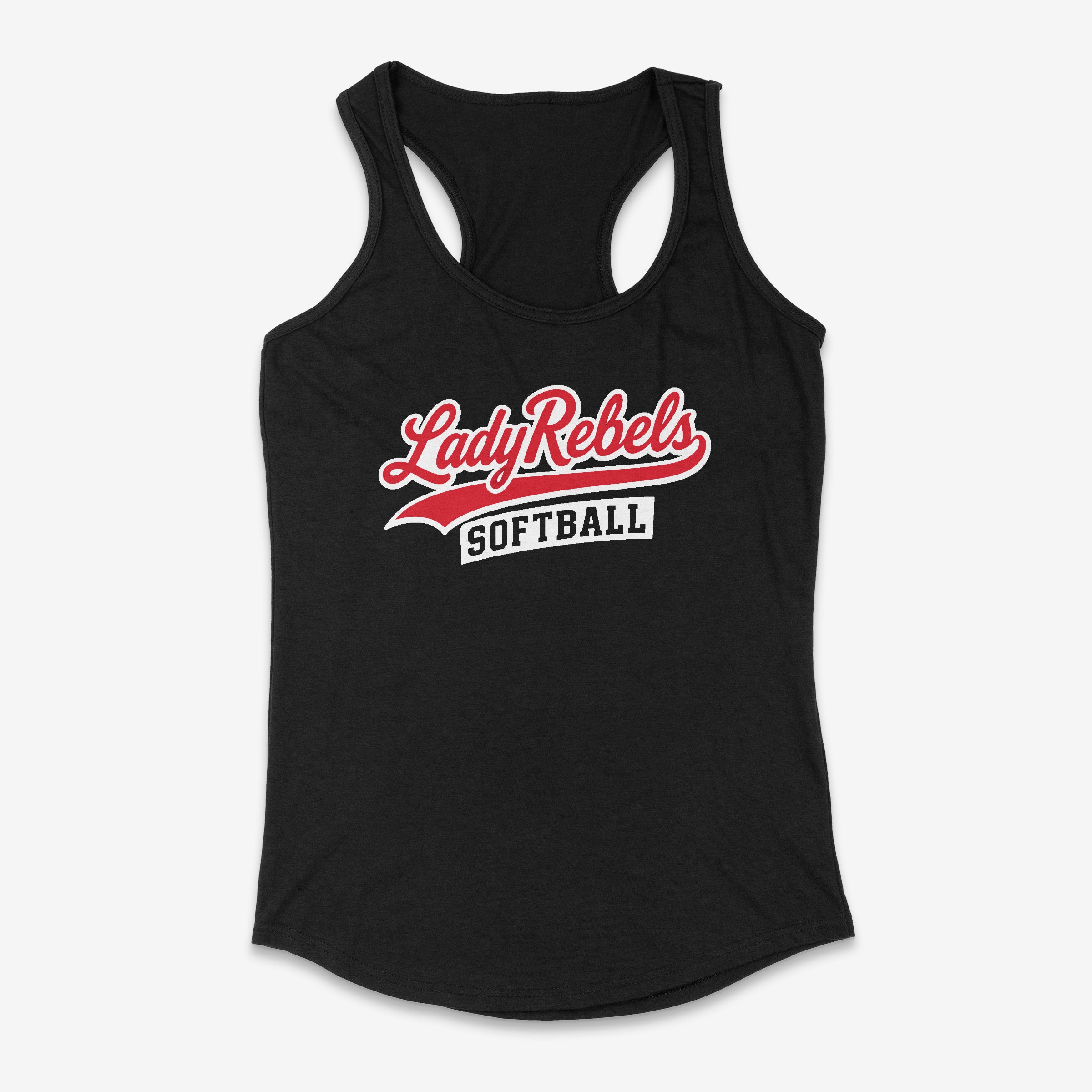 Adult Lady Rebels LOGO Racerback Tank Tops Secondary image