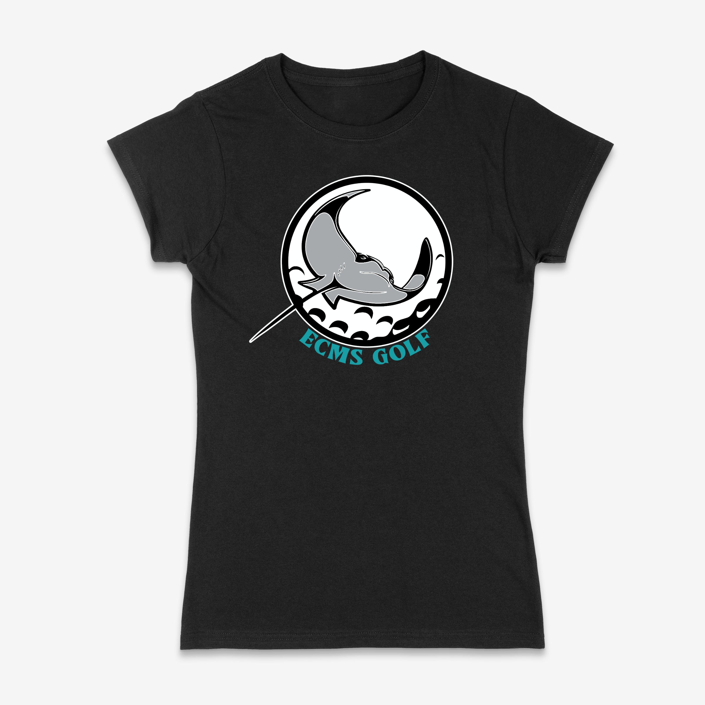 ECMS Golf Ball Logo Ladies Cut T-Shirt