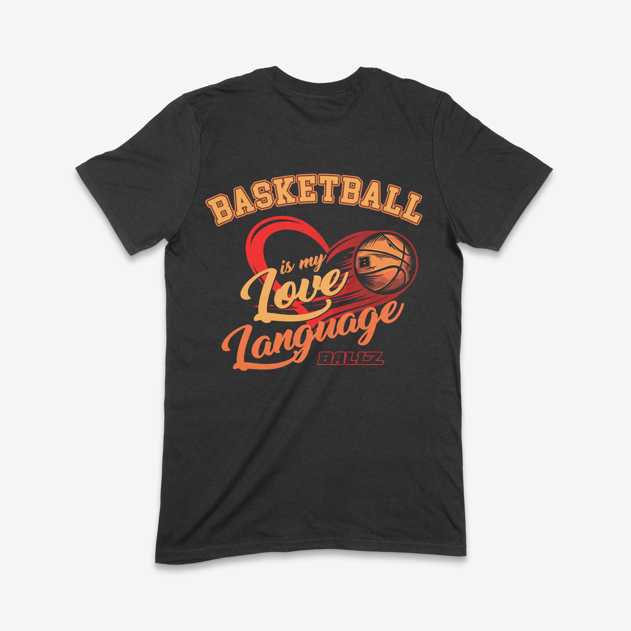 Youth Basketball is My Love Language T-Shirt (Black) Main image
