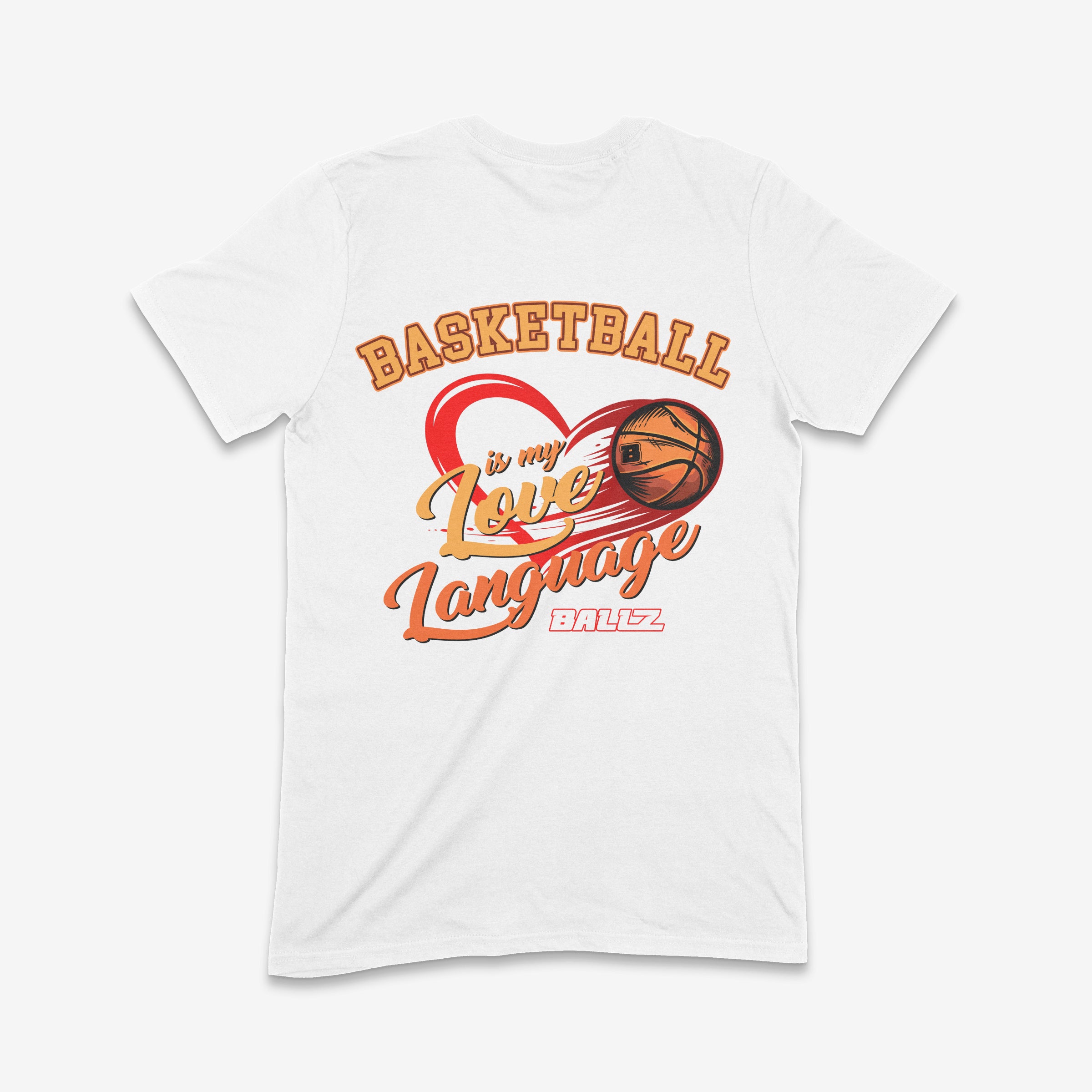Youth Basketball is My Love Language T-Shirt (White) Main image
