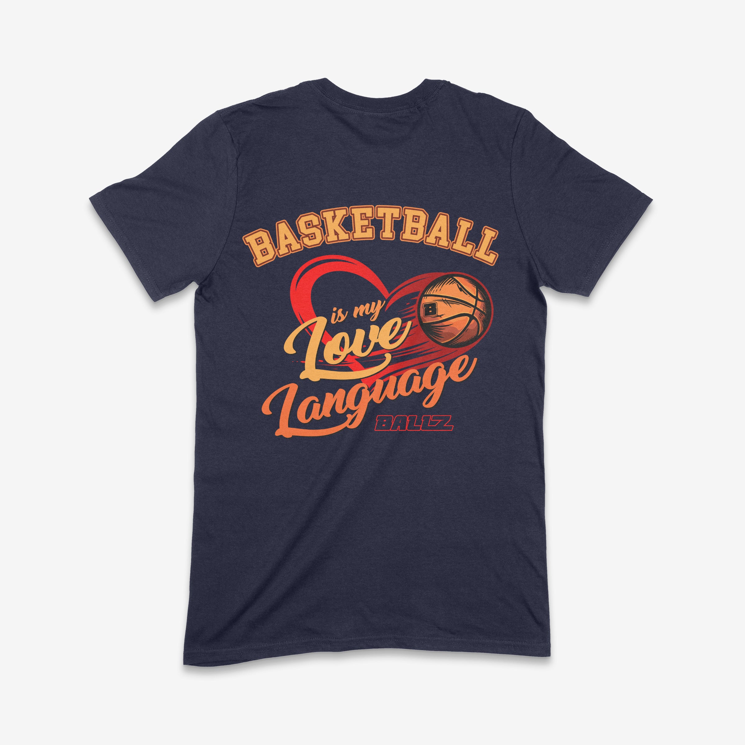 Youth Basketball is My Love Language T-Shirt (Navy Blue)
