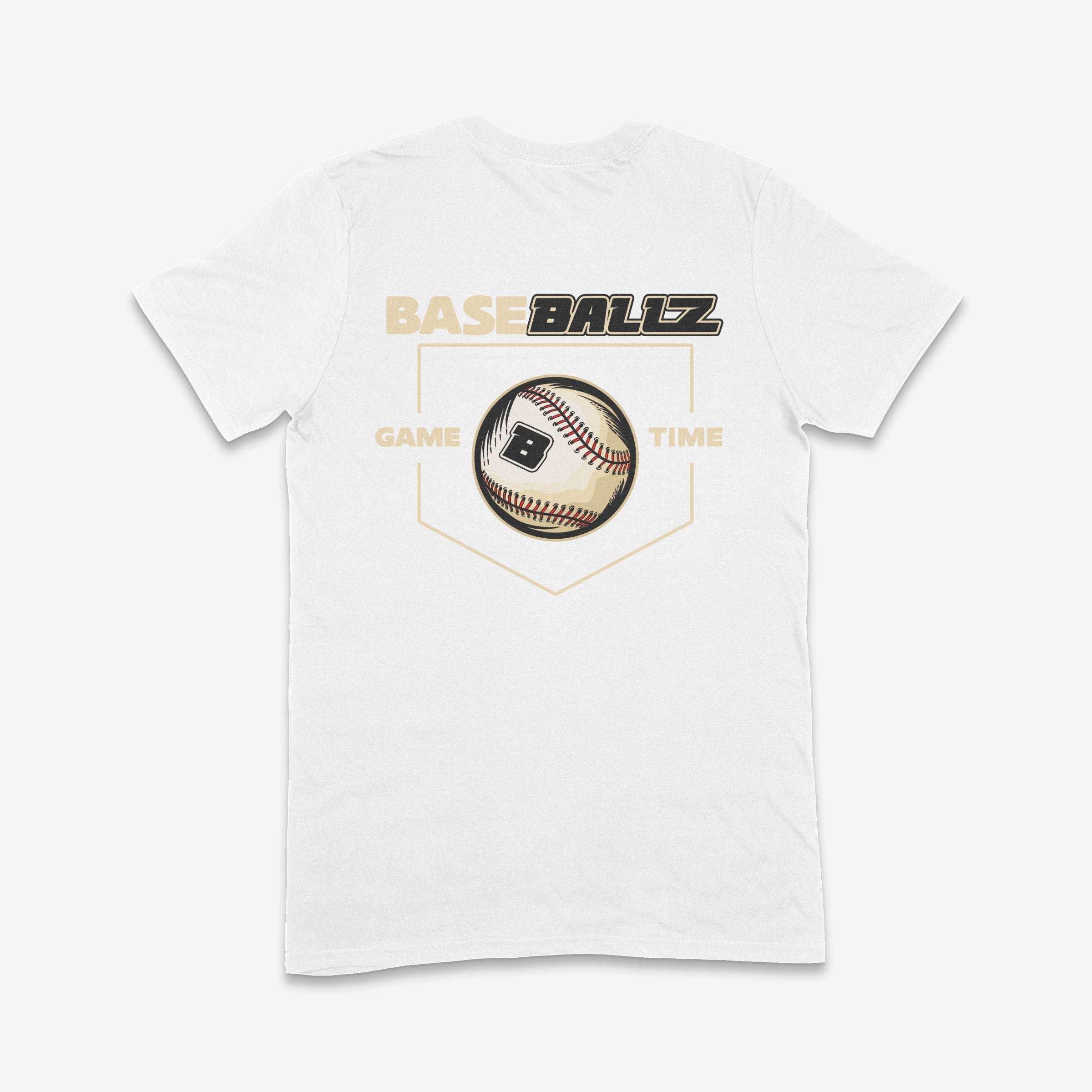 BaseBallZ Series Tan and White Icon Adult T-Shirt
