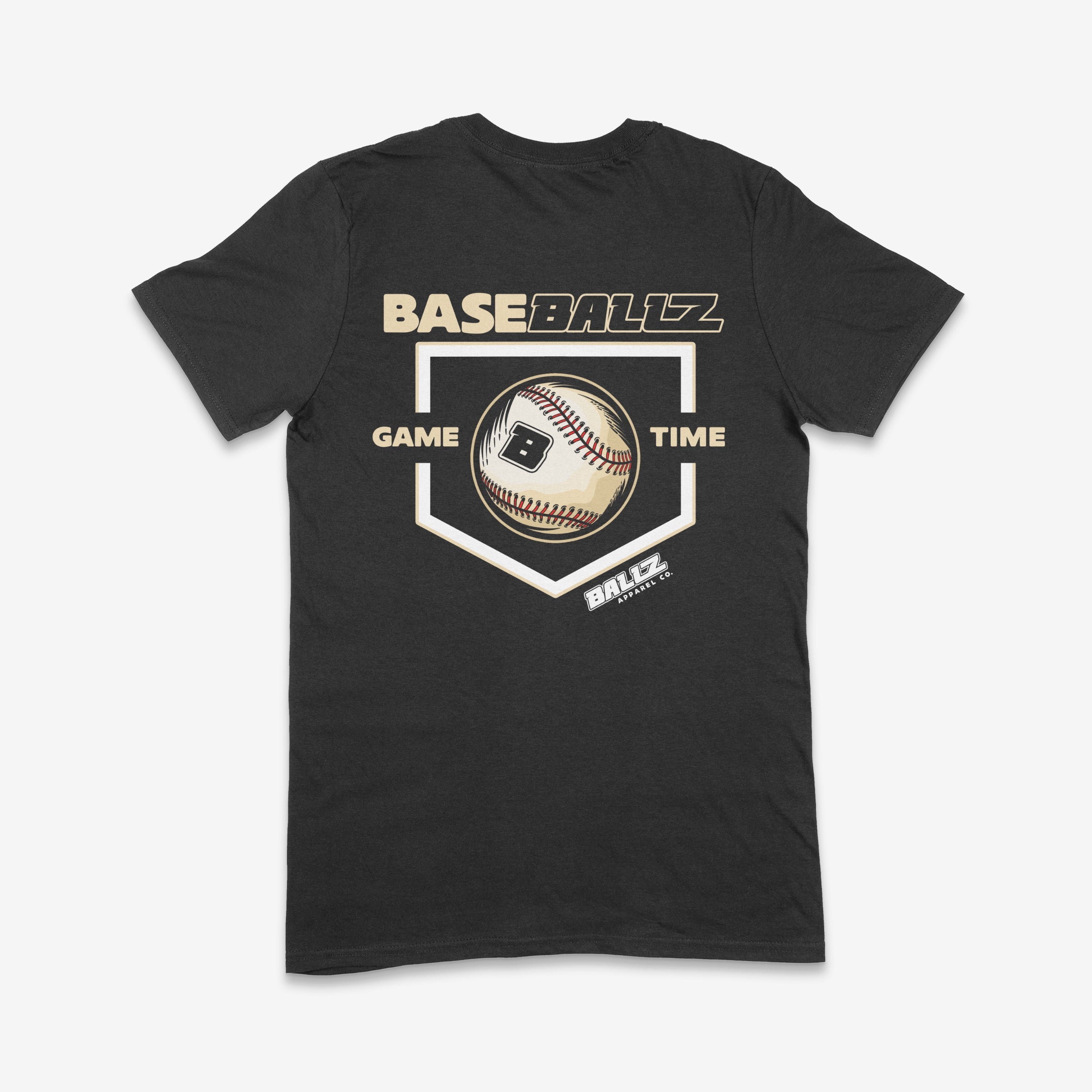 BaseBallZ Series Tan and White Icon Adult T-Shirt Main image