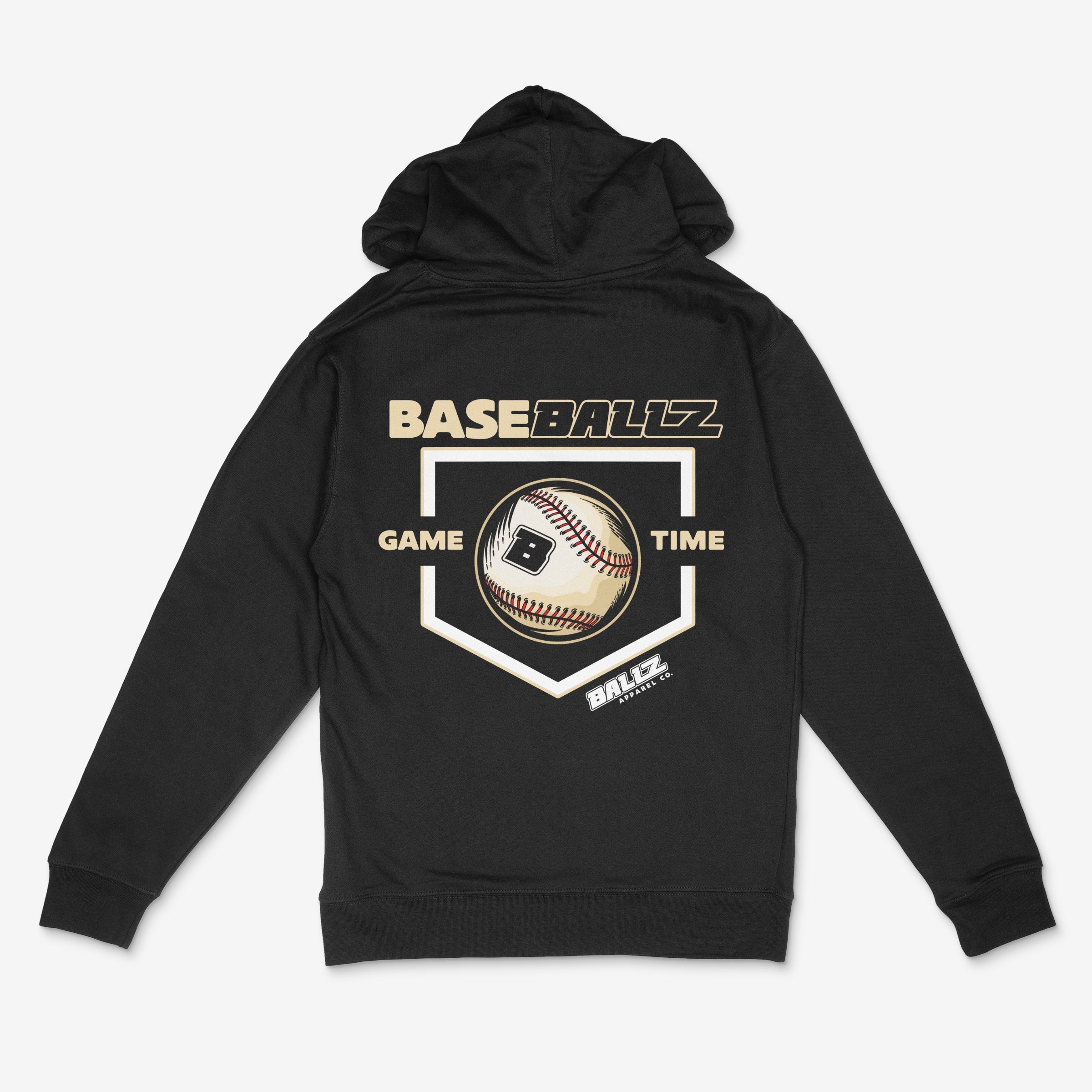 BaseBallZ Series Tan and White Icon Adult Hoodie Main image