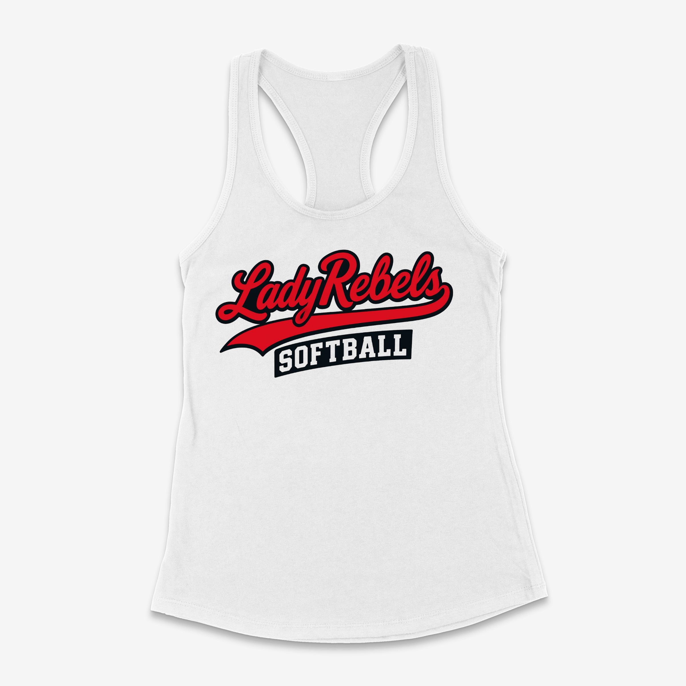 Adult Lady Rebels LOGO Racerback Tank Tops