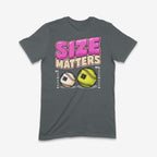 Size Matters Pink Text Softball vs Baseball Adult T-Shirt