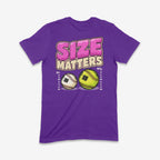 Size Matters Pink Text Softball vs Baseball Adult T-Shirt