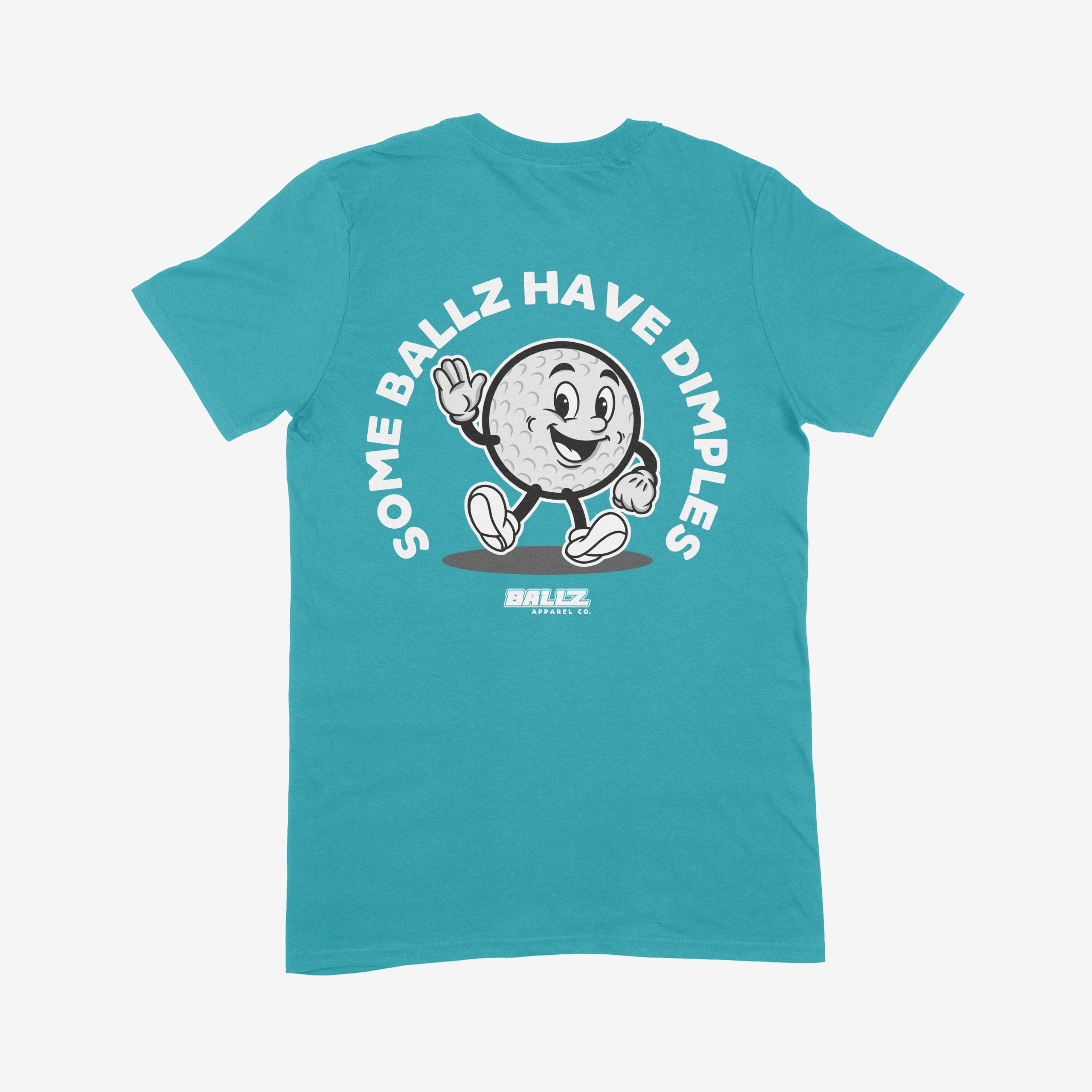 Adult Some Ballz Have Dimples (All White) Logo T-Shirt