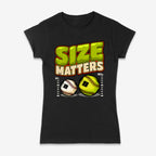 Ladies Yellow Size Matters Softball vs Baseball Fitted T-Shirt