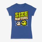 Ladies Yellow Size Matters Softball vs Baseball Fitted T-Shirt